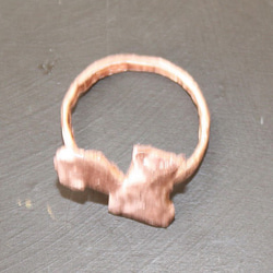 spring copper ring ”リス” +"sapphire" present 4枚目の画像