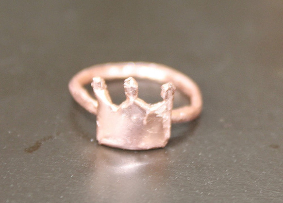 king & spring copper ring + "sapphire"present 3枚目の画像