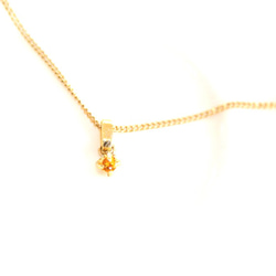 Golden sapphire charm necklace +"ruby"present 3枚目の画像