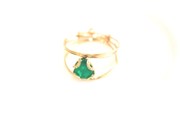 k18  Emerald Ring　おまけちがい　＋"ruby"present 3枚目の画像