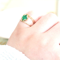 k18  Emerald Ring　おまけちがい　＋"ruby"present 4枚目の画像