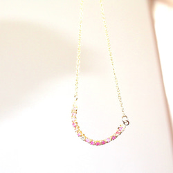 -Diamond & Ruby- Necklace K10　ロングチェーンバージョン 4枚目の画像