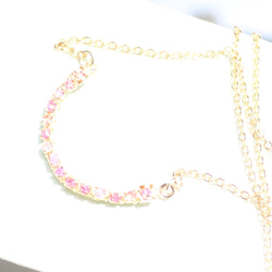 -Diamond & Ruby- Necklace K10　ロングチェーンバージョン 5枚目の画像