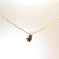 black sapphire necklace k18 -omake diamond- 4枚目の画像