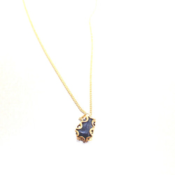 black sapphire necklace k18 -omake diamond- 2枚目の画像