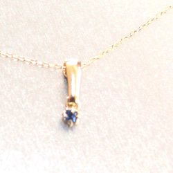 k18 blue & golden  sapphire necklace & pendant top 3枚目の画像
