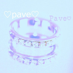 K18 blue diamond pave ring ♡ 1枚目の画像