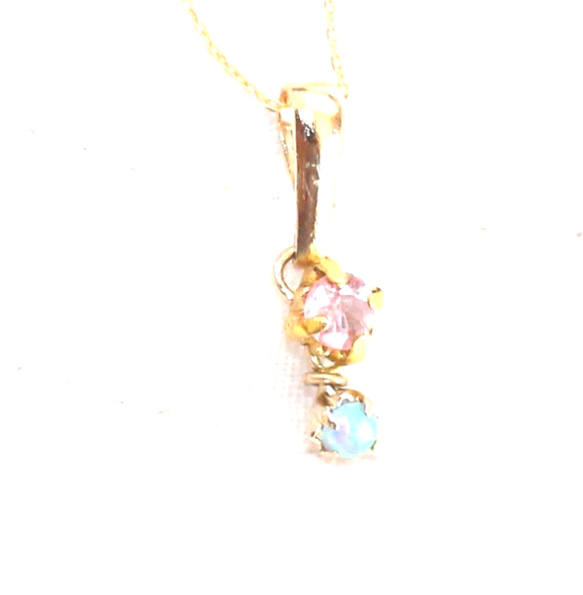 ネックレス　オパール　スピネル K18 spinel & opal necklace ネックレス・ペンダント guinomi