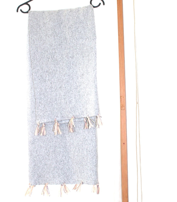 130cm×67cm大判ストール　ウール冬 3枚目の画像
