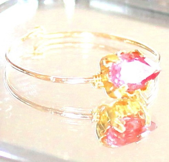 K10 Pink Tourmarine Pear-shaped cut Ring 2枚目の画像