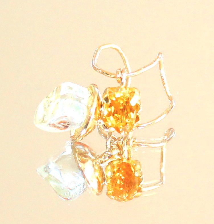 K10 イヤーカフ　Aquamarine + Citrin ＆ sapphire