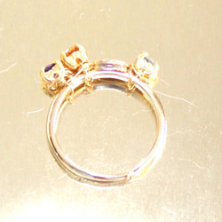 k18 antique stylish unique ring +"ruby"present 2枚目の画像