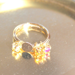 k18 antique stylish unique ring +"ruby"present 4枚目の画像