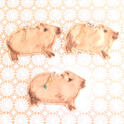 capybara　カピバラさんケース　mini come on 3点セット 2枚目の画像