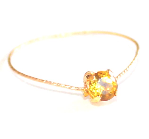 再販　春ミモザ　Sphene <スフェーン> ring -gold-