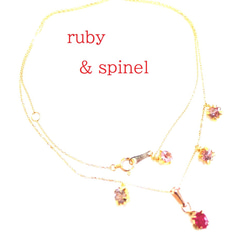 -14kgf- ruby & spinel bracelet ブレスレット～桜色～ 1枚目の画像