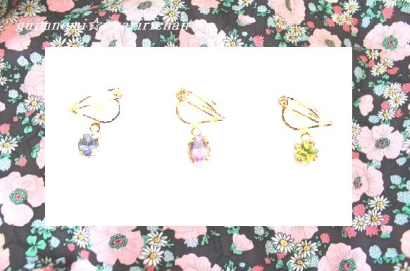 Happy set　タンザナイト＆アメジスト＆ペリドット　ピアス or イヤリング No,10