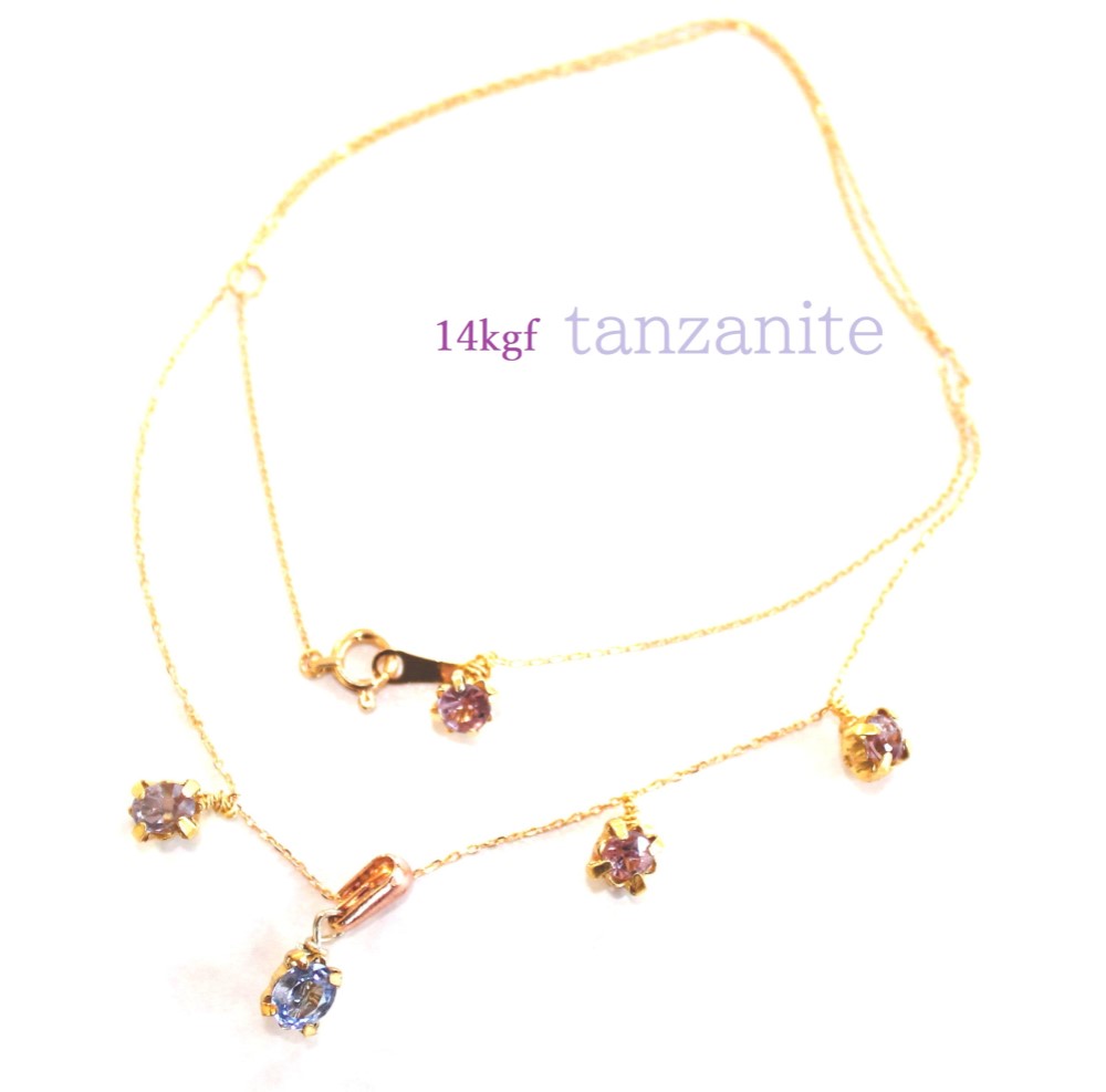 -14kgf- tanzanite & spinel necklace & bracelet ブレスレット～桜色～