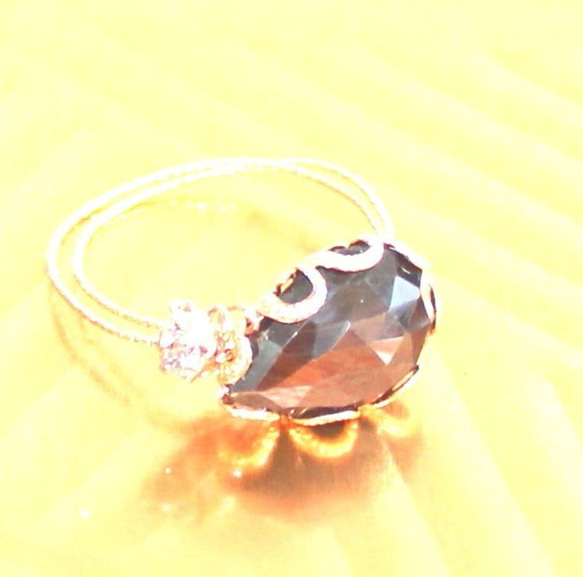 -Premium- goldsheen sapphire & diamond ring or pendant 4枚目の画像