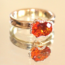 前回購入者様　専用　Creema限定 Premium orange garnet ring 2枚目の画像