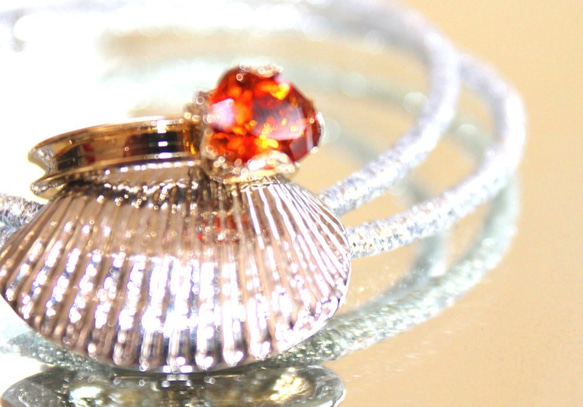 前回購入者様　専用　Creema限定 Premium orange garnet ring 4枚目の画像