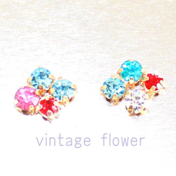 vintage flower earrings vol,2 2枚目の画像