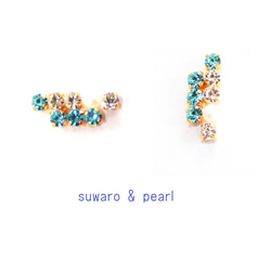 suwaro & quartz earrings vol,11 1枚目の画像