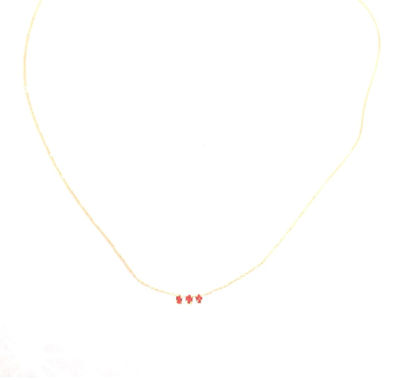 Petit Natural red Diamond -necklace- ☆ 3枚目の画像