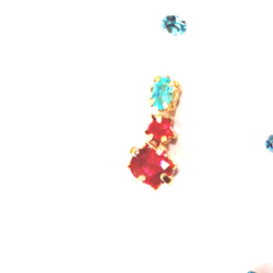 -the summer afternoon- Apatite & Ruby Earring 3枚目の画像