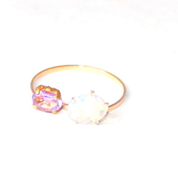K10 Opal & Emerald Ring 3枚目の画像