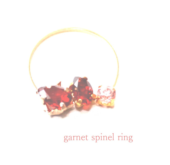 Garnet & Spinel Earrings 3枚目の画像