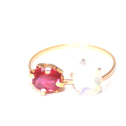K10 Ruby & Opal Ring 2枚目の画像