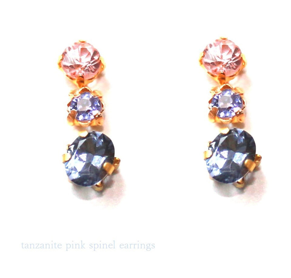 k10 -spring dream- Pink Spinel & Tanzanite Necklace 4枚目の画像