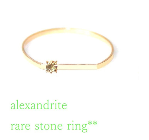 k18gp Alexandrite Rare Stone Ring 2枚目の画像