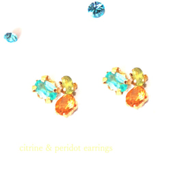 Sapphire & Emerald & Amethyst Earrings 3枚目の画像