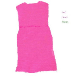 Pink knit one-piece dress 1枚目の画像