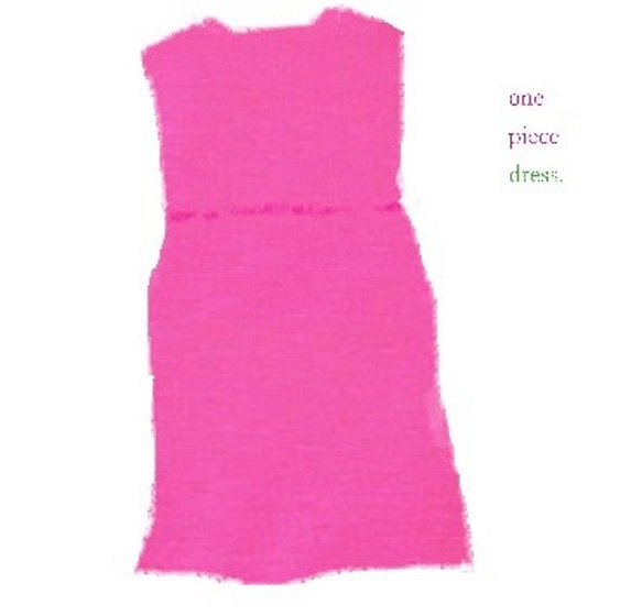 Pink knit one-piece dress 1枚目の画像