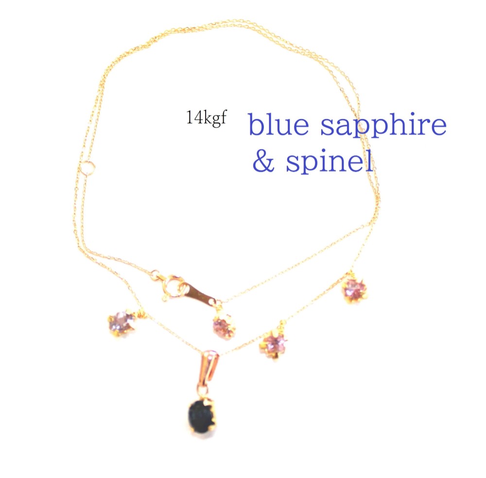 -14kgf- blue sapphire & spinel bracelet ブレスレット