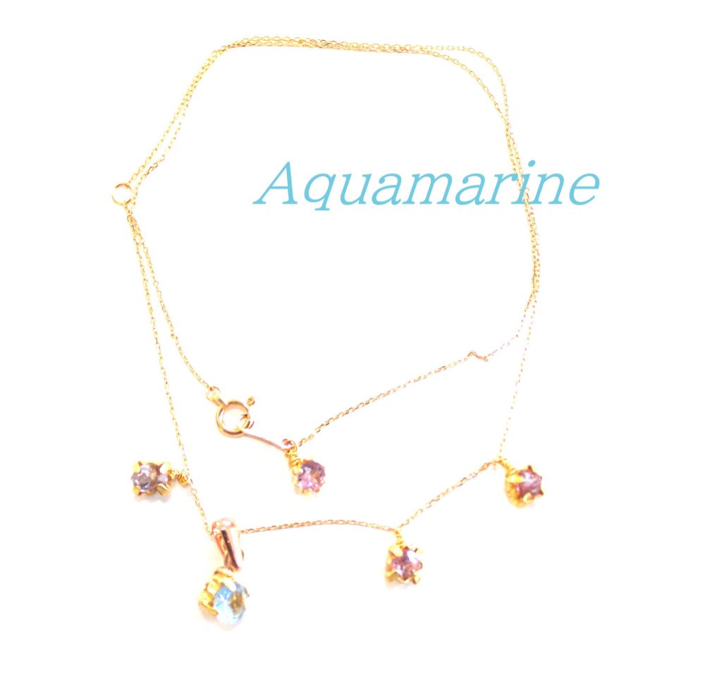 -k18- blue aquamarine & spinel bracelet ブレスレット