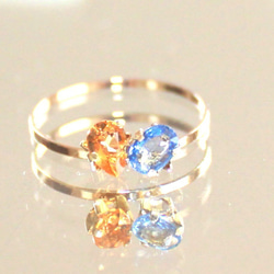 -k18gp- Ceylon Blue Sapphire & Amethyst & Ring 3枚目の画像