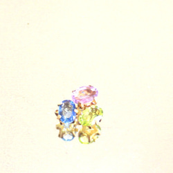 -k10-Sapphire & Amethyst & Peridot Necklace 3枚目の画像