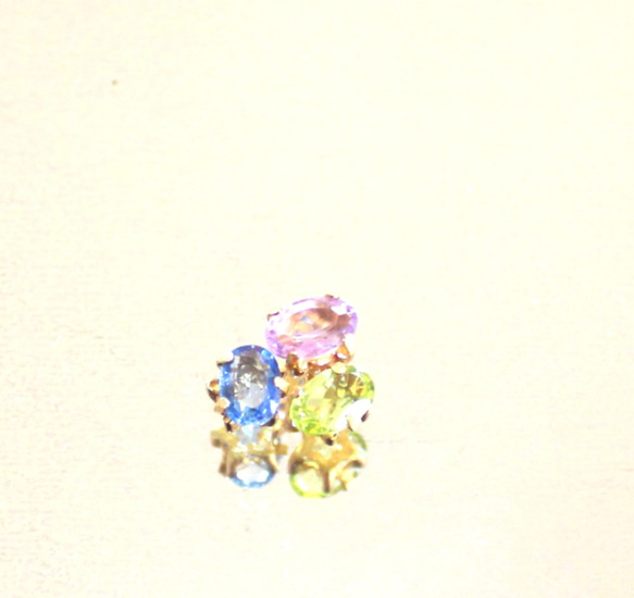 -k10-Sapphire & Amethyst & Peridot Necklace 3枚目の画像