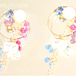 Sapphire & Peal & Color Stones Pierce 2枚目の画像