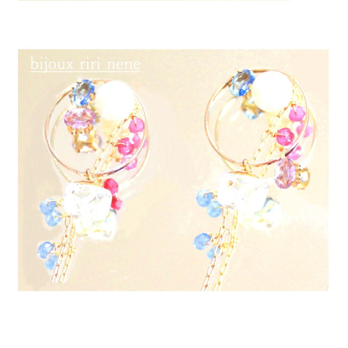 Sapphire & Peal & Color Stones Pierce イヤリング・ノンホールピアス