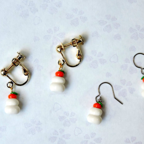 鏡餅 ピアス／イヤリング ピアス（フック・チェーン） Color Palette