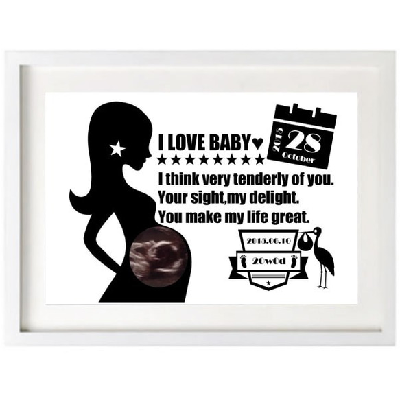 HELLO BABY POSTER#MATERNITY (A4) 3枚目の画像