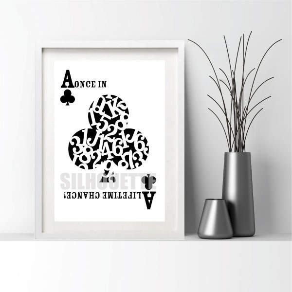 引越祝いや新居の記念に!モノトーンポスター・インテリアポスター・アートポスター#CLUBS(A3)