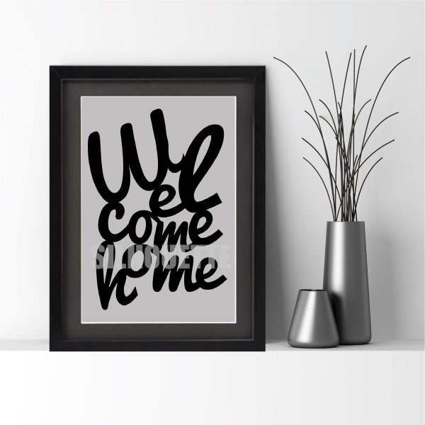 引越祝いや新居の記念に!モノトーンポスター・インテリアポスター・アートポスター#WELCOME HOME(A3)