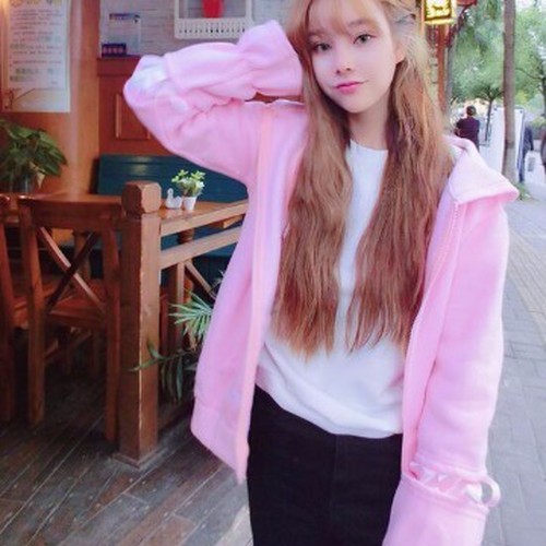 新品ゆめかわリボンパーカーレースアップでオシャレ パーカー yume  