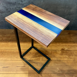 レジン　サイドテーブル　青森ヒバ レジン サイドテーブル 無垢材 青森ヒバ サイドテーブル renew+